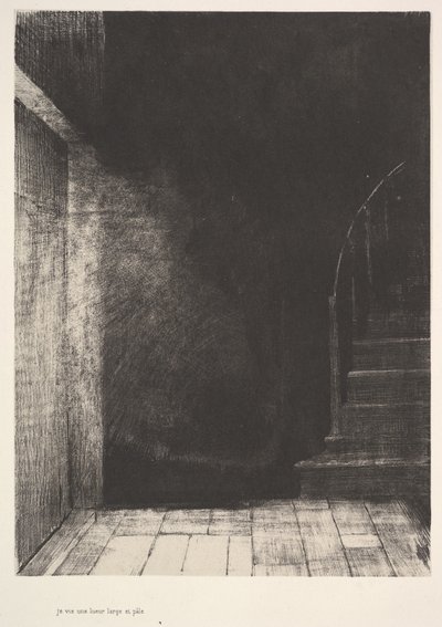 I saw a flash of light, large and pale by Odilon Redon