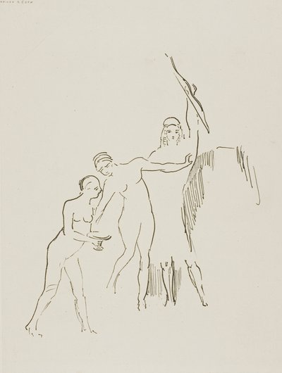 Immediately Three Goddesses Arise, plate 11 of 24 by Odilon Redon