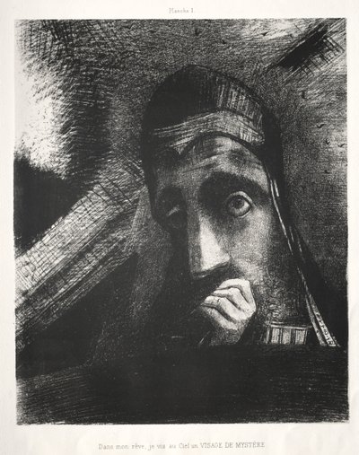 In My Dream I Saw in the Sky a Face of Mystery by Odilon Redon