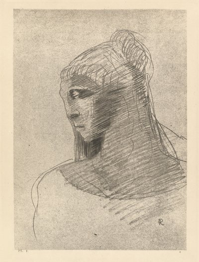 I Adore You as I Adore the Vault of the Night Sky, O Vessel of Sadness, O Tall Silent Woman by Odilon Redon