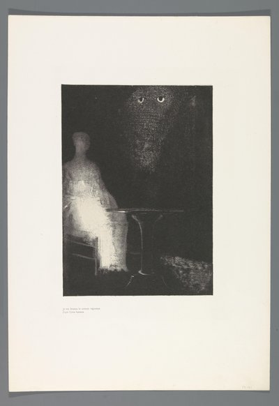 I Saw the Vaporous Contour of a Human Form, The Haunted House, Illustrations for Text by Bulwer-Lytton, Translated into French by René Philipon (series title) by Odilon Redon