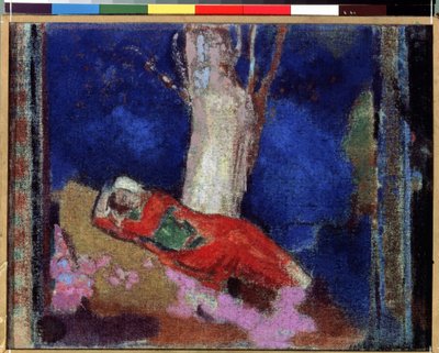 A Woman Lying Under The Tree by Odilon Redon