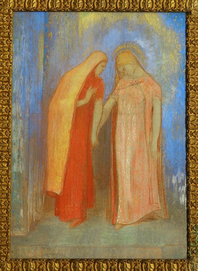 The Visitation - Saint Mary Visits Saint Elisabeth by Odilon Redon