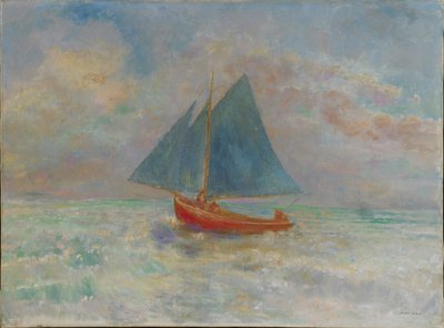 The Red Boat by Odilon Redon