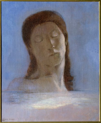 Eyes closed by Odilon Redon