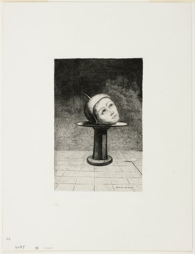 On the Dish, plate ten from In Dreams by Odilon Redon