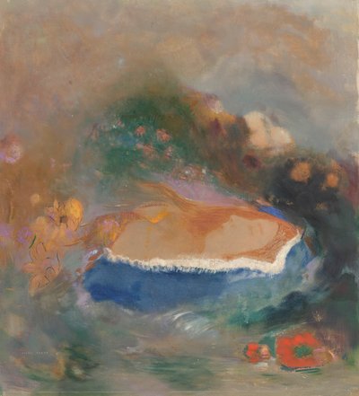 Ophelia with a Blue Wimple in the Water by Odilon Redon