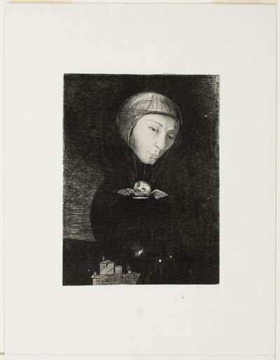 Sad Ascent, plate nine from In Dreams by Odilon Redon