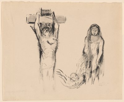 Saint Anthony and the Two Temptresses by Odilon Redon