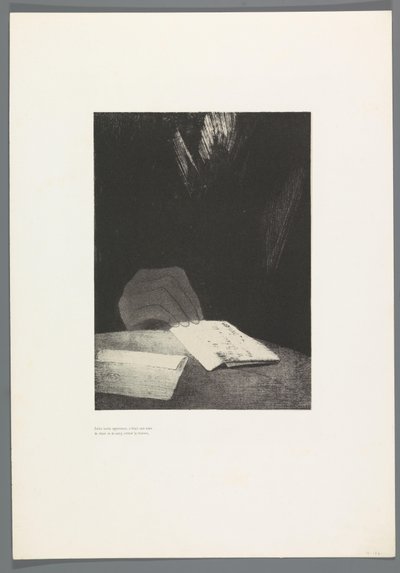 According to All Appearances, It Was a Hand of Flesh and Blood Like Mine (The Haunted House, Illustrations for Text by Bulwer-Lytton) by Odilon Redon