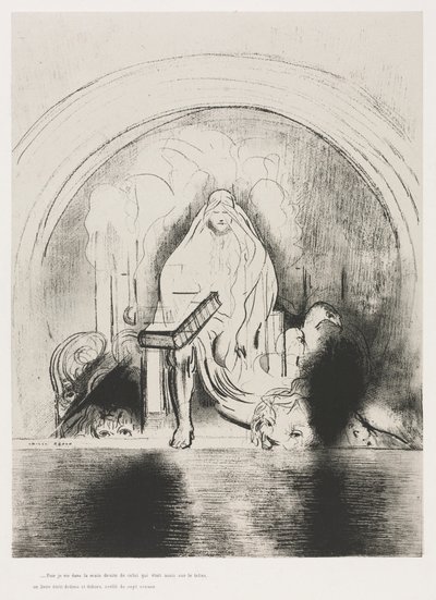 The Apocalypse of Saint John: And I Saw in the Right Hand of Him that Sat on the Throne by Odilon Redon