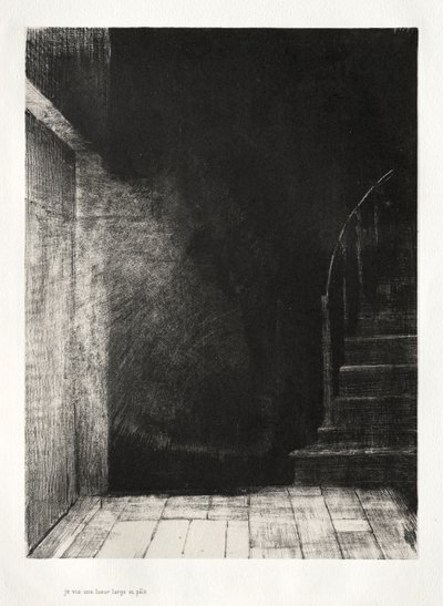 The Haunted House: We Both Saw a Large Pale Light by Odilon Redon
