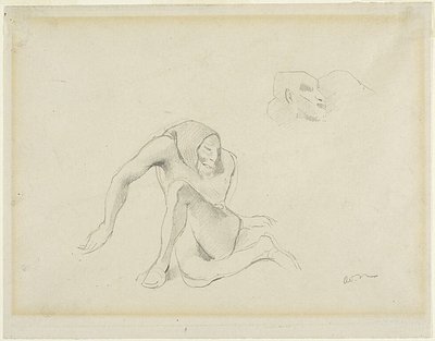 Two Grotesque Figures by Odilon Redon