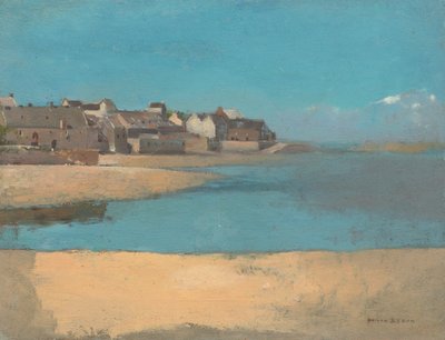 Village by the Sea in Brittany, c. 1880 by Odilon Redon