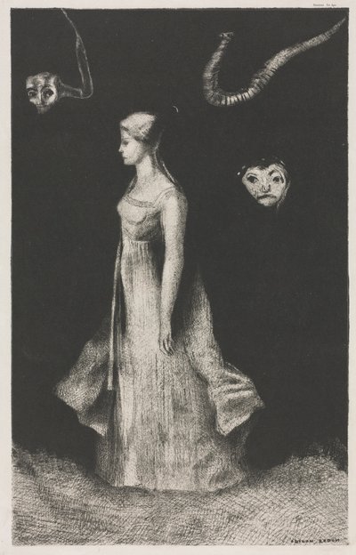 Obsession, 1894 by Odilon Redon Printer: Monrocq
