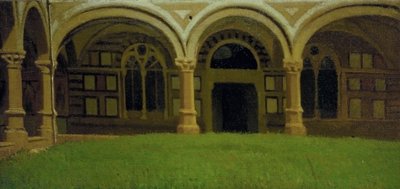 Ancient Florentine Cloister, c.1864-65 by Odoardo Borrani