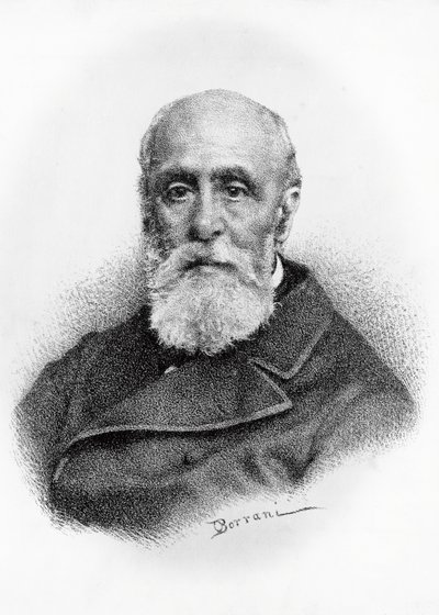 Portrait of Giovanni Ruffini, Italian Poet and Patriot by Odoardo Borrani