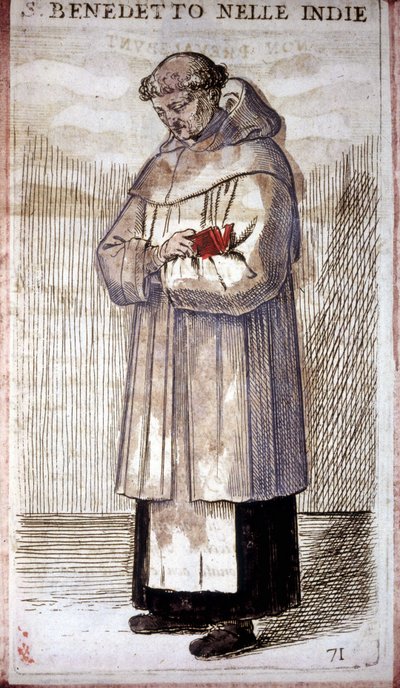 Religious order: a Benedictine monk by Odoardo Fialetti