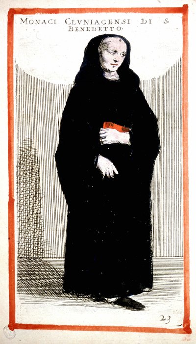 Religious order: monk of Cluny Abbey (Cluniian) by Odoardo Fialetti