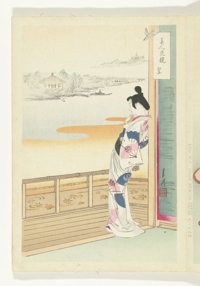 The call of the cuckoo (series title: Comparisons between Beauties and Flowers) by Ogata Gekko