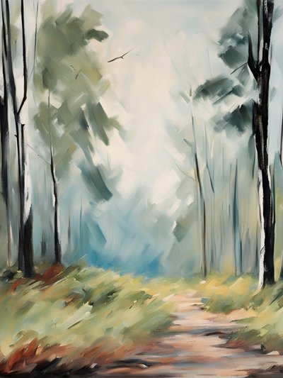 Misty Forest Path by Ohkimiko