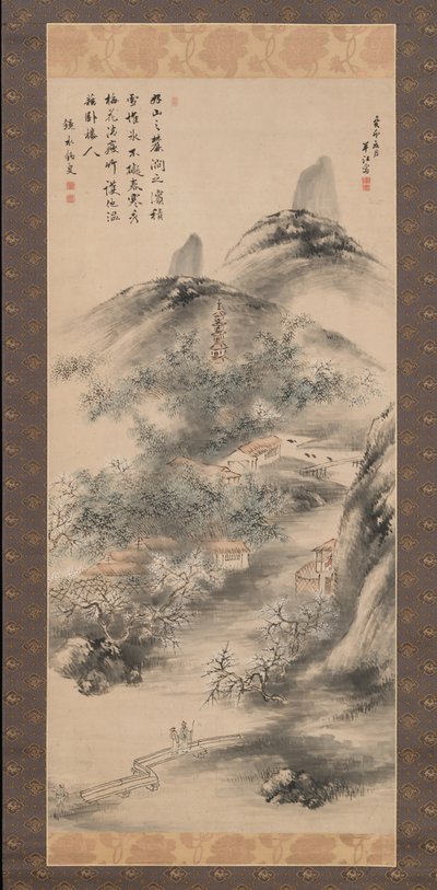 Bamboo and Plum in Early Spring by Okada Hanko