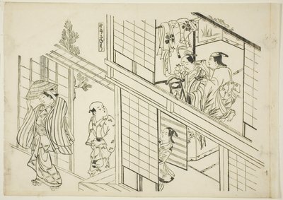 A Young Sanemori, no. 10 from a series of 12 prints depicting parodies of plays by Okumura Masanobu