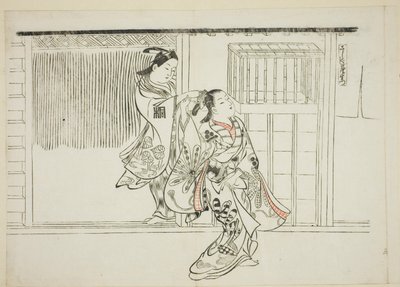 Comb Rashomon, no. 3 from a series of 12 prints depicting parodies of plays by Okumura Masanobu