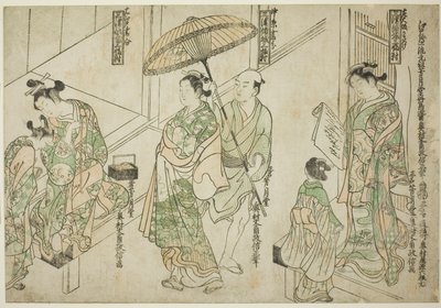 Courtesans Drawn in Osaka style (right), Kyoto style (center), and Edo style (left), from 