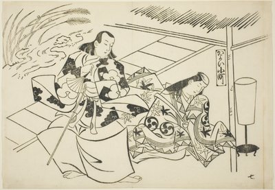 Courting Komachi (Kayoi Komachi), from the Series Famous Scenes from Japanese Puppet Plays (Yamato Irotake) by Okumura Masanobu