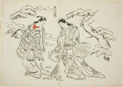 Sleeve-Letter Takasago, no. 2 from a series of 12 prints depicting parodies of plays by Okumura Masanobu