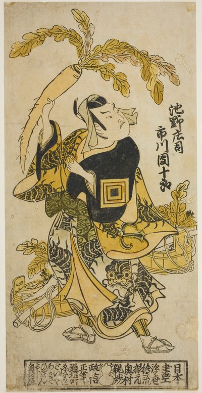 The Actor Ichikawa Danjuro II as Ike no Shoji in the play 