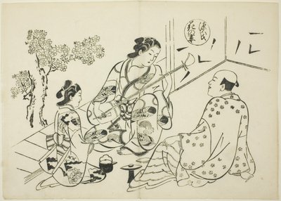 The Hana-no-en Chapter from The Tale of Genji, from a Series of Genji Parodies by Okumura Masanobu