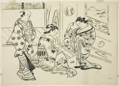 The Utsusemi Chapter from "The Tale of Genji" by Okumura Masanobu