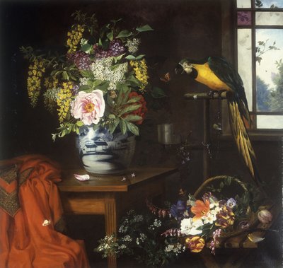 Still Life with a Vase of Flowers, 1874 by Olaf August Hermansen