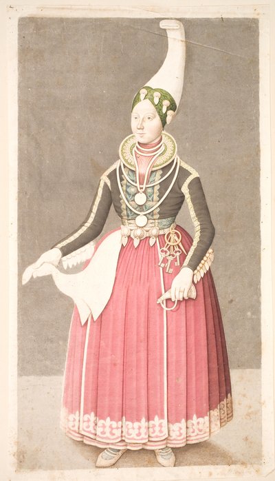 Woman in Icelandic Peasant Dress by Olavius
