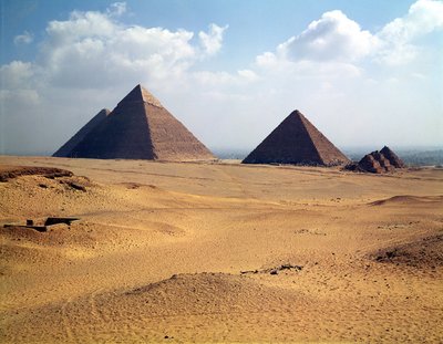 View of the Pyramids of Cheops, Chephren and Mycerinus by Old Kingdom Egyptian