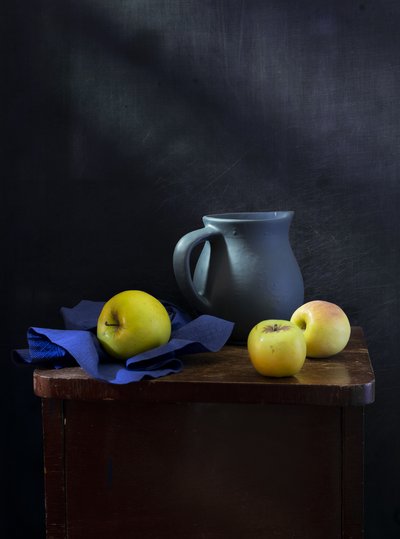 Moody Apples Still Life by Olga Aleksandrovna