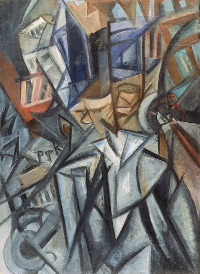 Man on the Street Analysis of Volumes, 1913 by Olga Rozanova