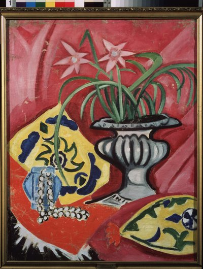Still Life with a Vase by Olga Wladimirowna  Rosanowa