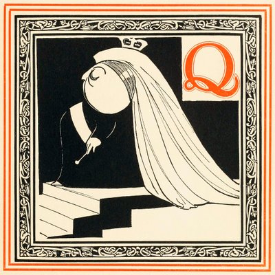 Q is the Queen, So Noble and Free, from An Alphabet of Celebrities by Oliver Hereford