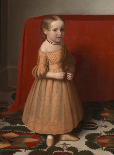 Portrait of a Young Girl with Rose by Oliver Tarbell Eddy