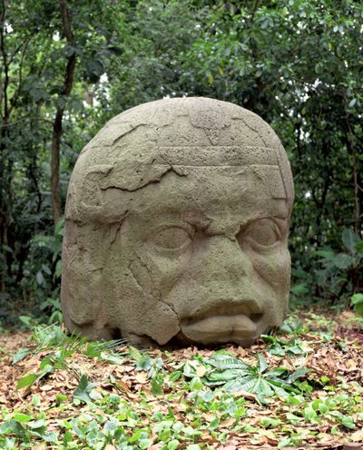 Colossal Head 26, Pre-Classic Period by Olmec