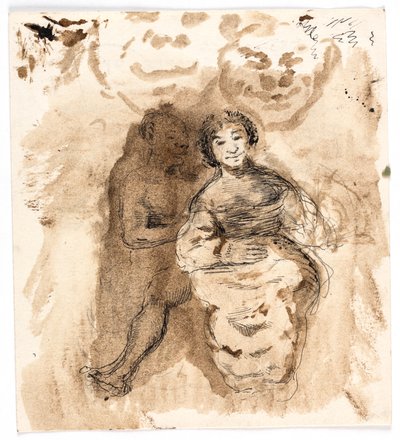 A Naked Man and a Clothed Woman by Oluf Hartmann