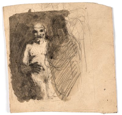 Composition Study of Two Figures Facing Each Other by Oluf Hartmann