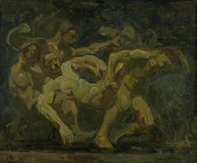 The Fight for the Corpse of Patroclus by Oluf Hartmann