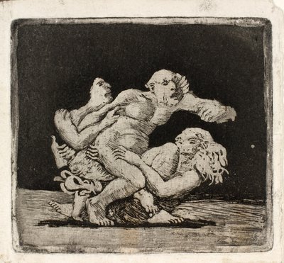 Two Women Fighting Over a Man by Oluf Hartmann