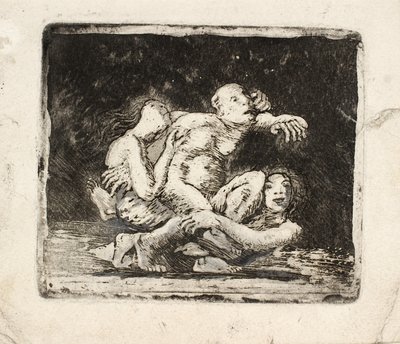 Two Women Fighting Over a Man by Oluf Hartmann