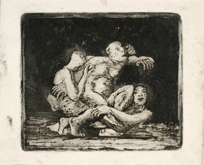 Two Women Fighting Over a Man by Oluf Hartmann