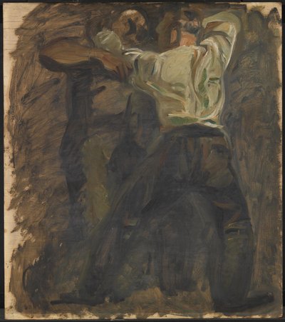 Two Men Fighting by Oluf Hartmann